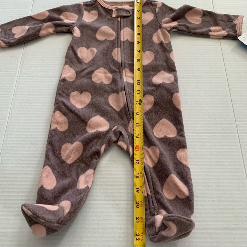 🦚2/$18 Carter’s Heart 2-Way Zip Cotton Blend Sleep & Play Pajamas - Picture 15 of 15